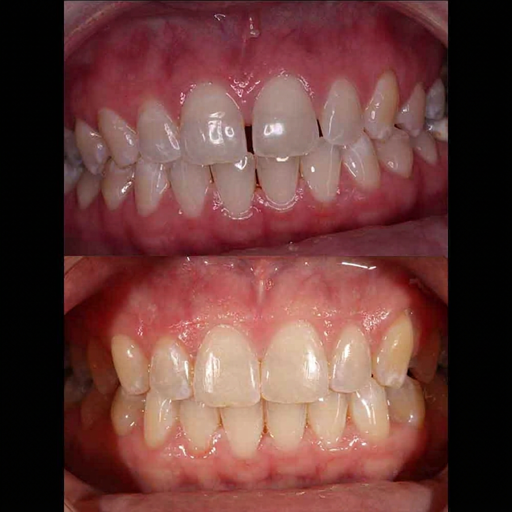 Before and after smile transformation
